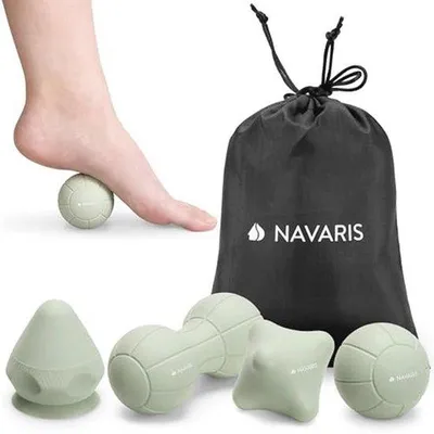 Produktbild von Famanu Selbstmassage-Set mit Lacrosse-Ball, Peanut-Ball und Triggerpoint-Ball - Grün