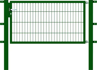 Produktbild von Alberts Einzeltor Flexo mit Zubehör, zum Einbetonieren, grün, Breite 150 cm, Höhe 80 cm