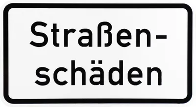 Produktbild von ORIGINAL Verkehrsschild Nr. 1007-34 Straßenschäden nach StVO und RAL-Gütebedingungen Verkehrszeichen Schild Straßenschild Zusatzschild Straßenschilder Straßenzeichen Straße Baustellenfahrzeuge