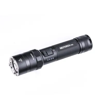 Imagen del producto de Linterna LED recargable NEXTORCH P83 con función de luz de advertencia de 360° y rompedor de cristales de emergencia