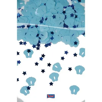 Produktbild von Tischkonfetti Baby-Füsse blau
