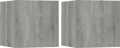 Obrázok produktu pre Nástenné TV skrinky 2 ks sivé sonoma 30,5x30x30 cm