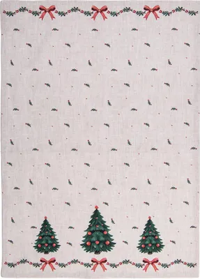 Produktbild von Clayre & Eef Geschirrtuch 50x70 cm Beige Baumwolle Weihnachten