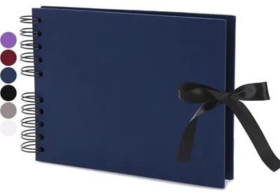 Obrázok produktu pre Fotoalbum na vlastnú tvorbu, formát 24 x 17 cm, DIY fotokniha, 40 strán, tmavomodrá