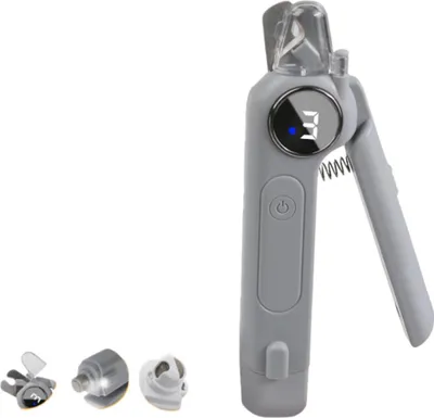 Produktbild von INF 2-in-1 Tiernagelknipser & Schleifer mit LED Licht für sichere Pflege Grau