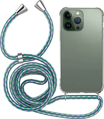 Produktbild von Handykette für Apple iPhone 14 Pro - Handyhülle mit Schnur Cover in Blau