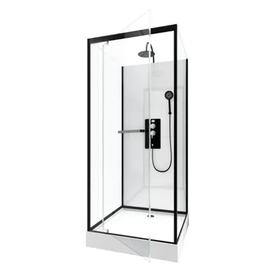 Immagine prodotto di Doccia completa MARWELL cabina doccia prefabbricata City 90x90 x 230 cm - set completo incl. piatto doccia e rubinetto - doccia completa con ingresso anteriore