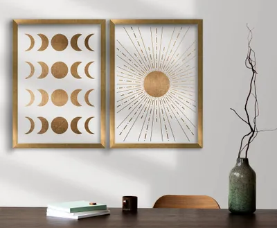 Obrázok produktu pre Wallity, 2P3853NISCT-013, Dekoratívny obraz v ráme z MDF (2 kusy), 100 % MDF, hnedá, 38 x 53 cm
