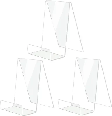 Produktbild von Buch/Displayständer Acryl Buch Display Ständer Buchstützen Plattenständer Malereaselständer Transparentes Plastik für Telefone Bord Folderbroschüre Buchständer