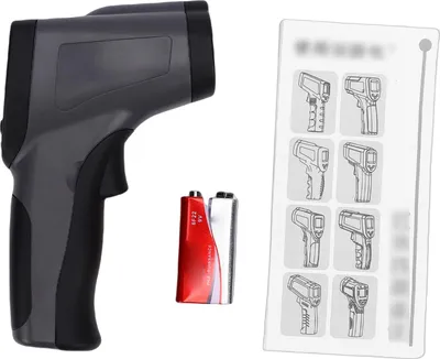 Zdjęcie produktu dla Termometr na podczerwień z kolorowym ekranem laserowym -50 ℃ do 380 ℃ Bezdotykowy Cyfrowy Cukierki Kuchnia Griddle Akcesoria HVAC