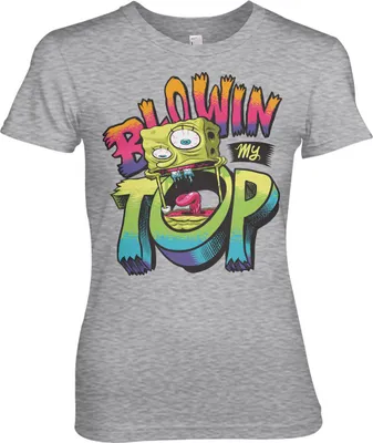 Produktbild von SpongeBob Blowin My Top Girly Tee - X-Large - HeatherGrey