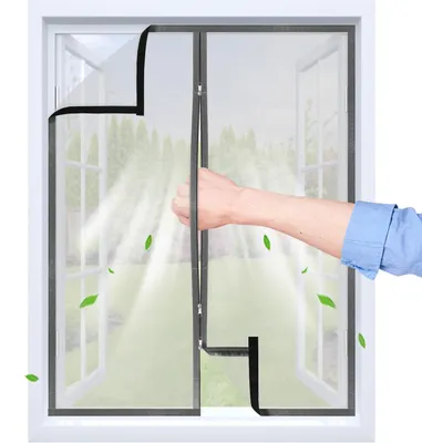 Imagen del producto de Mosquitera con cremallera, de 70 x 95 cm, transpirable, reutilizable, para dormitorios