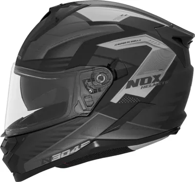Produktbild von NOX Integralhelm N304S Carver Schwarz/Titan Mat XL mit Sonnenblende