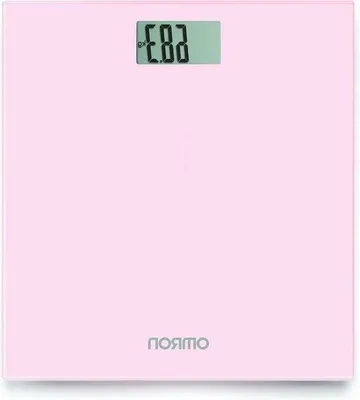 Image de Pèse-personne numérique dans les tons roses avec écran LCD