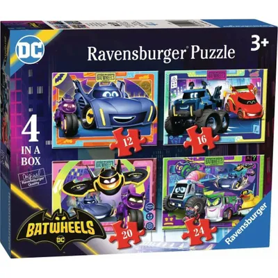 Image de RAVENSBURGER Puzzle Batwheels, 4in1 ( 12, 16, 20, 24 pièces)