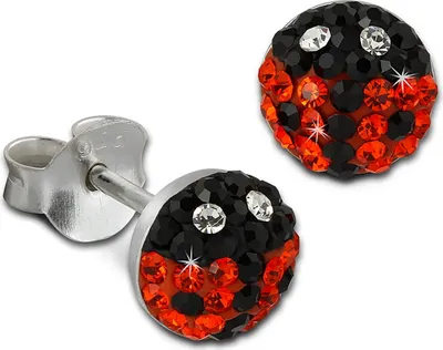 Produktbild von SilberDream orange Ohrringe Marienkäfer Zirkonia 925 Silber Ohrstecker GSO604O