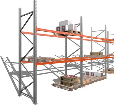 Produktbild von Palettenregal - 1,5 t - 3,5 x 36,5 x 1,1 m - 13 Felder - Schwerlastregal