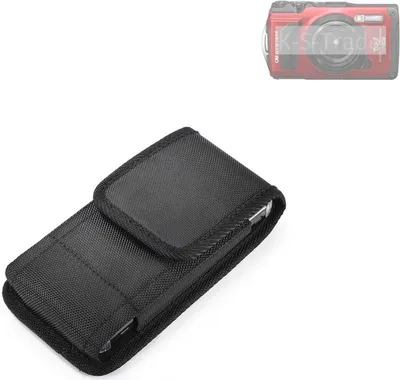 Produktbild von Holster Gürteltasche kompatibel mit OM System Tough TG-7 Holster Gürtel Tasche wasserabweisend Handy Hülle Schutz Hülle Outdoor schwarz K-S-Trade