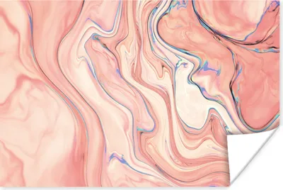 Produktbild von MuchoWow® Poster Marmor - Pastell - Rosa - Blau - Marmoroptik - Abstrakt 120x80 cm - Bilder