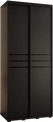 Produktbild von MEBLE KRYSPOL Davos 10 Schrank, zwei Türen - 235,2x100x45 cm - Schwarz Schwarz Schwarz