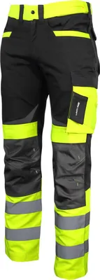 Produktbild von Warnschutzhose Schwarz und Gelb, "3XL", CE, Lahti