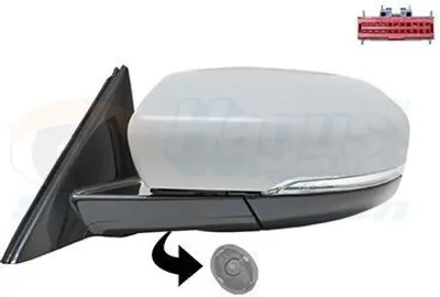 Produktbild von VAN WEZEL 0251817 Außenspiegel Seitenspiegel Links für LAND ROVER Range Rover Evoque (L538) Konvex Beheizt Grundiert