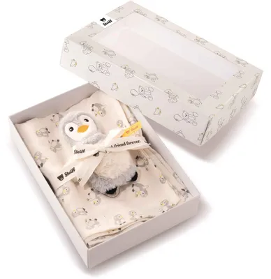 Produktbild von Steiff Geschenkset Pinguin Lio Greifling Mit Rassel Und Spucktuch
