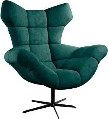 Produktbild von DomoHome | Ergonomischer Relax-sessel mit 360° Dreh-und Schaukelfunktion - Soft Lux-Schaumpolster Modernes Design für Wohnzimmer Schlafzimmer Büro | 104x46x119 cm | Grün