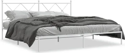 Obrázok produktu pre vidaXL Detská posteľ s čelom kovová biela 180x200 cm