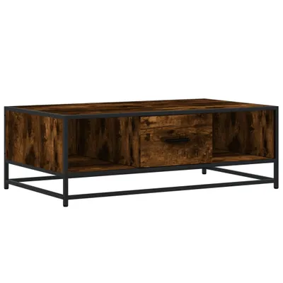 Immagine prodotto di Tavolino in rovere fumé 100x57x35 cm materiale a base di legno e metallo