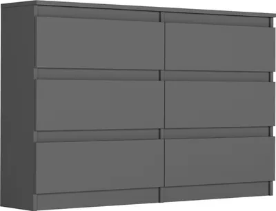 Obrázek produktu pro Komoda 120Cm Szafka 6 Szuflad Antracyt R120