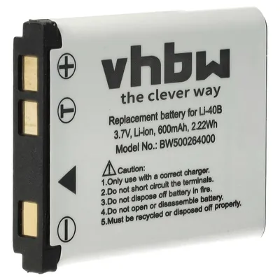 Produktbild von vhbw Akku kompatibel mit Fujifilm FinePix Z71, Z707EXR, Z700 EXR, Z700EXR, Z80, Z35, Z33wp, Z800EXR, Z70, Z808EXR, Z37 Kamera (600 mAh, 3,7 V, Li-Ion)