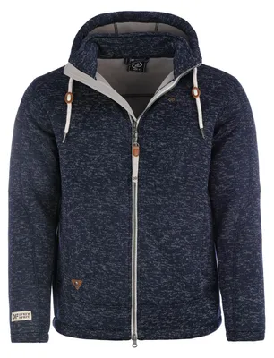 Produktbild von Dry Fashion Herren Fleecejacke Kappeln - Kapuzenjacke Navy, Größe M