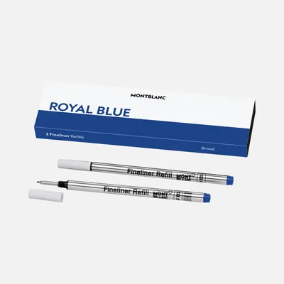 Produktbild von MONT BLANC Feinlinermine B 2ST royal blau - 128249