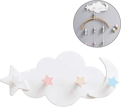 Produktbild von Kinderzimmerhaken DIY Wanddekoration mit Sternen und Wolken.