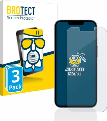 Produktbild von 3x BROTECT Entspiegelungs Schutzglas für Apple iPhone 13 Pro Schutzfolie Panzer Folie Glas Display Schutz matt