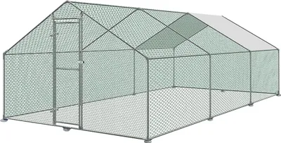 Obrázek produktu pro ACXIN Kurník Klece Klec pro malá zvířata – volný výběh s PE střechou pro drůbež, králíky, malá domácí zvířata, psy (3 x 6 x 2 m)