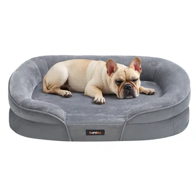Produktbild von Feandrea Hundebett, Hundekissen, mittelgroße Hunde,waschbarer Bezug, rutschfest