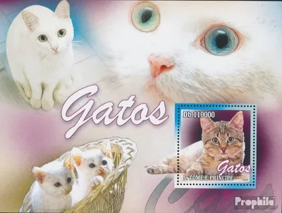 Produktbild von Briefmarken Sao Tome e Principe 2010 Mi Block 788 (kompl. Ausgabe) postfrisch Katzen