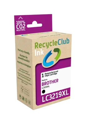 Produktbild von RecycleClub ersetzt Brother LC 3219XLBK - black - Inktank Black With Inklevel indication 1 x 2940p