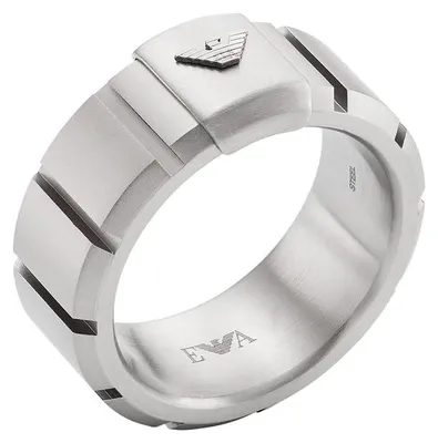 Obrázok produktu pre Prstene   Páska Emporio Armani Striebro 23  Kolekcia Logo - muž