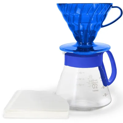 Zdjęcie produktu dla HARIO Kaffeefilter Glas Gr.02 blau 115846 4260703450120
