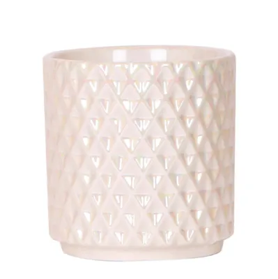 Produktbild von Kolibri Home | Diamond Pearl Dekotopf - Travertine - Ø9cm