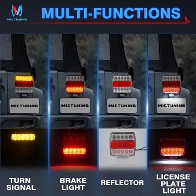 Produktbild von Rückventile Set 12V - 2 Stück mit 7 Pol-Stecker - 7,5 Meter Kabel - Trailer Beleuchtung - Universal