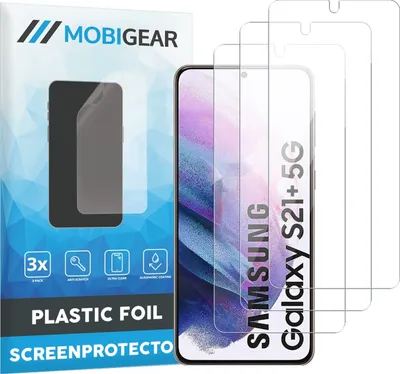 Produktbild von Mobigear  Samsung Galaxy S21 Plus Displayschutz Schutzfolie - Hüllenfreundlich (3er Pack)