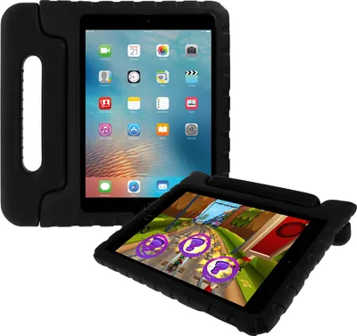 Immagine prodotto di Avizar, custodia protettiva con maniglia per bambini, compatibile con Apple iPad 5/6/iPad Air, colore nero