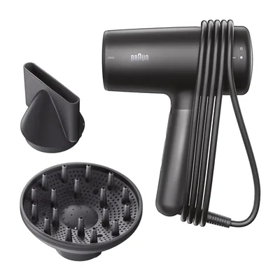 Produktbild von Profi Haartrockner 2100W mit Diffusor & Stylingdüse, Super Ionen-Technologie, 3 Temperaturstufen, 3 Geschwindigkeiten, Kaltlufttaste, LED Filteranzeig