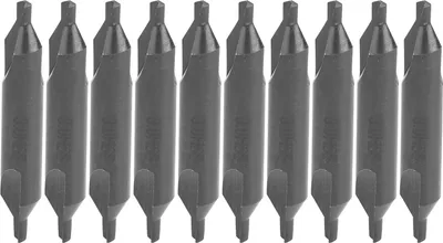 Image de 10 forets de centrage type A, outil industriel HSS, 3 mm