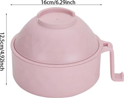 Produktbild von 6-teiliges Mikrowellen-Ramen-Set: Schüsseln, Instant-Nudelschüsseln, Bambusfaserschüsseln, Abtropfschalen für Suppen, Geschirrset für Mädchen und Jungen