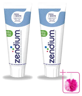 Immagine prodotto di 2 confezioni di dentifricio Zendium Fresh+White - 75 ml ciascuna - confezione risparmio - 2 pezzi